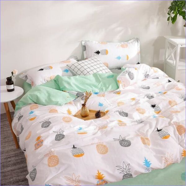 Housse de Couette Moderne Ananas multicolores