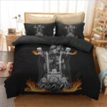 housse de couette motard squelette harley