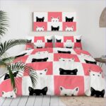 housse de couette motif chat