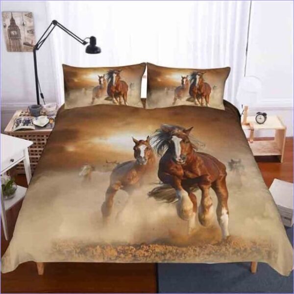 housse de couette motif cheval