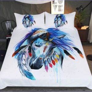 Housse de Couette motif Cheval indien