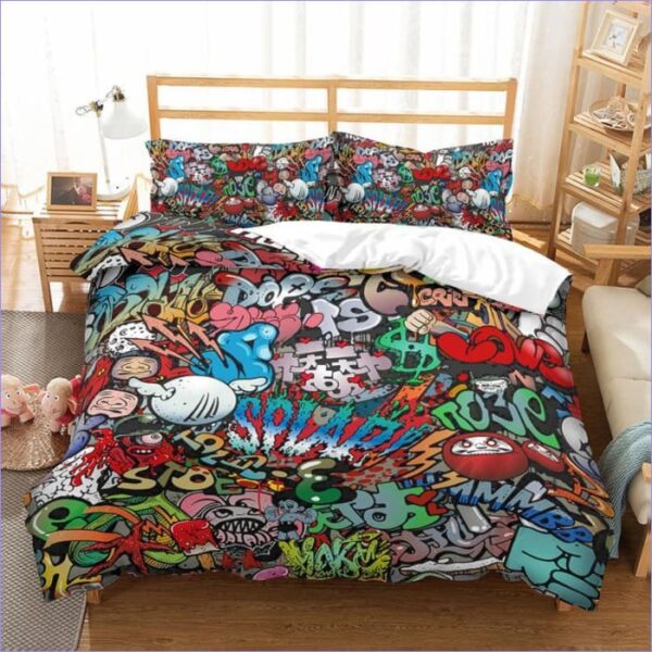 Housse de couette motif Graffiti