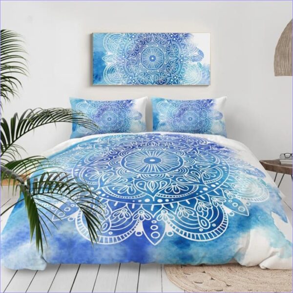 housse de couette motif mandala nuage