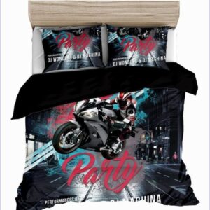 housse de couette motif moto