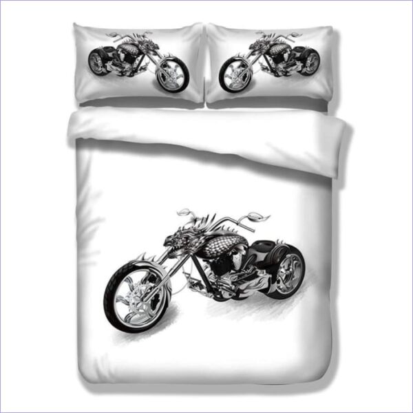 housse de couette noire et blanche