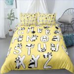 housse de couette panda alphabet
