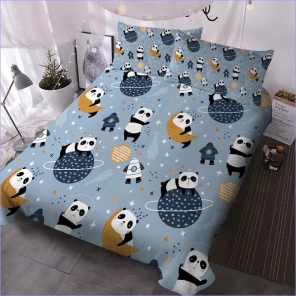 Housse de Couette Panda Astronaute