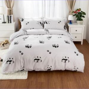 housse de couette panda blanc