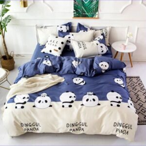 housse de couette panda en bleu