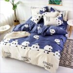 parure de lit panda bleue