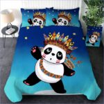 Housse de couette panda étoilée