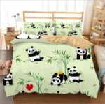 housse de couette panda en liberté