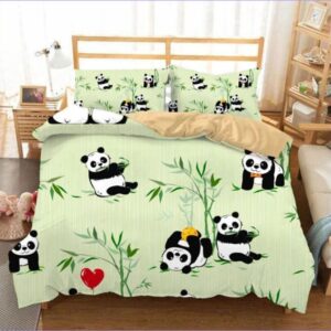 housse de couette panda en liberté