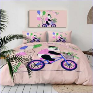Housse de Couette Panda en Selle