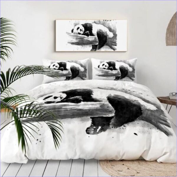 housse de couette panda endormi