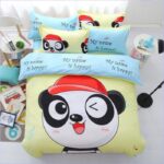 housse de couette panda joyeuse