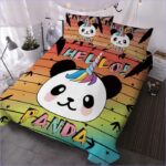 housse de couette panda hello