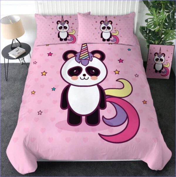 housse de couette panda licorne