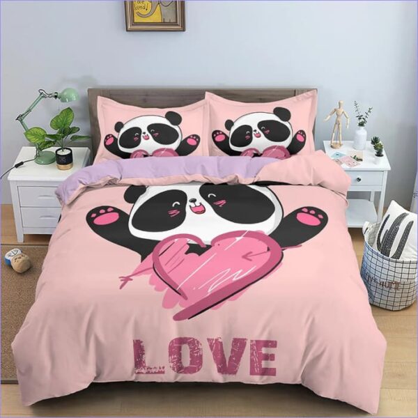 housse de couette panda love