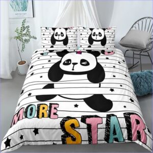 housse de couette panda more stars