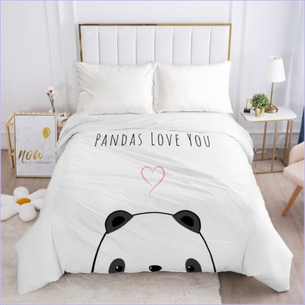 housse de couette panda scandinave