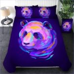 housse de couette panda violette