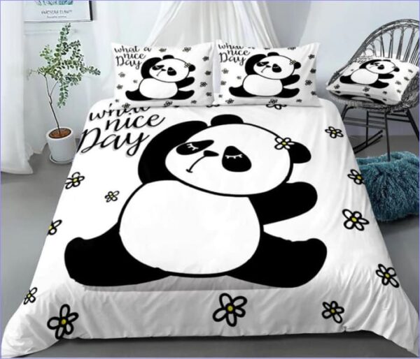 housse de couette panda yoga