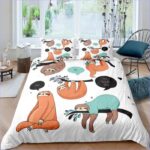 Motifs paresseux sur couette