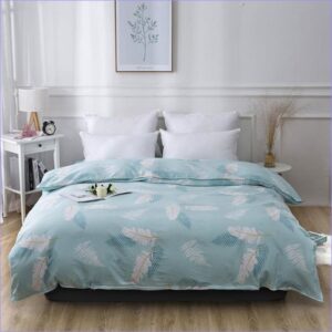 housse de couette plume bleue
