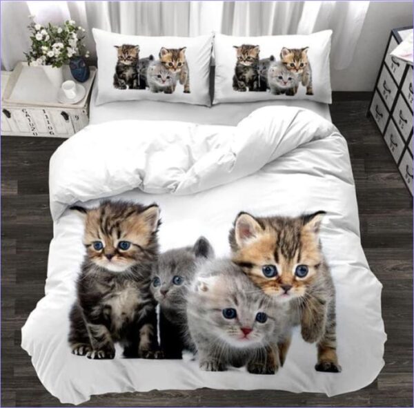 illustration de housse de couette avec chatons