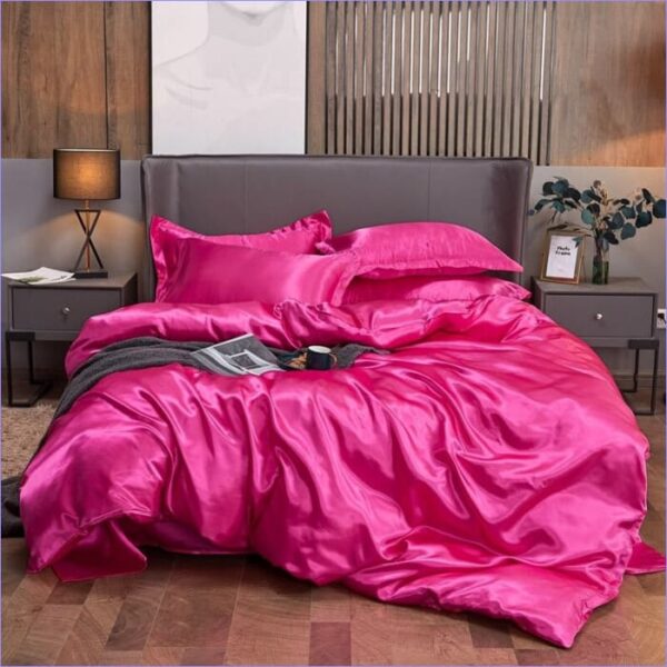 housse de couette rose bonbon