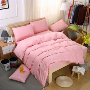 housse de couette rose clair
