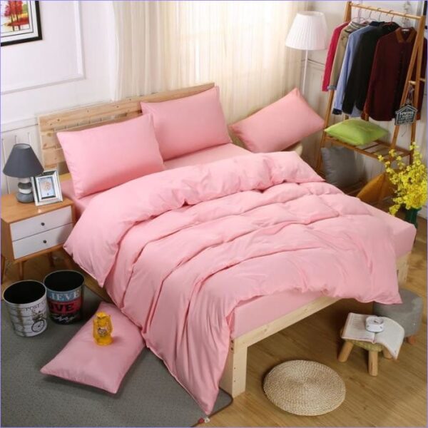 housse de couette rose clair
