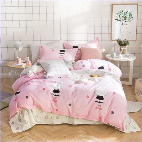 housse de couette rose enfant