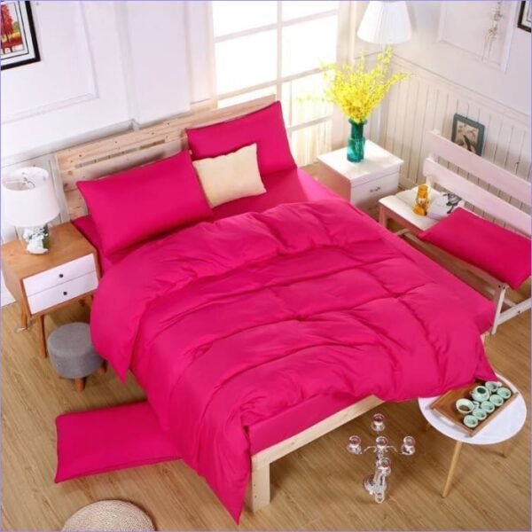 housse de couette rose fushia