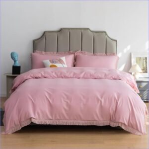 housse de couette rose moderne