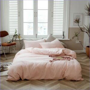 housse de couette rose pastel