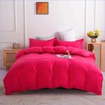 housse de couette rose rouge éclatante