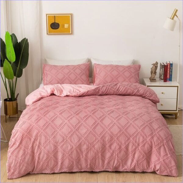 housse de couette rose subtilité