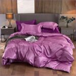 housse de couette rose violet