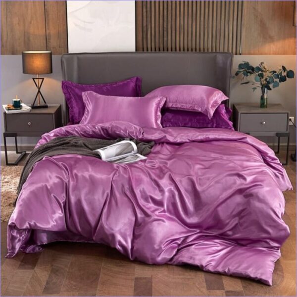 housse de couette rose violet
