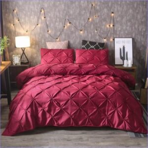 housse de couette rouge élégante