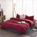 housse de couette rouge bordeaux