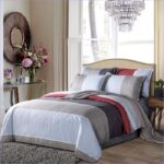 Housse de Couette Rouge et Gris moderne