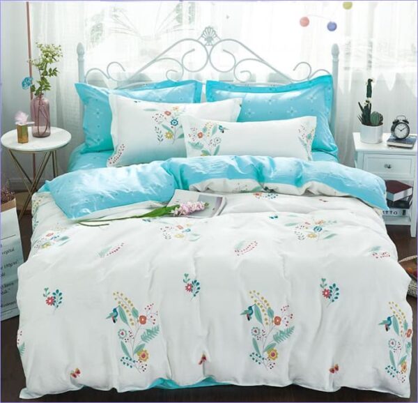 housse de couette scandinave à fleurs élégante