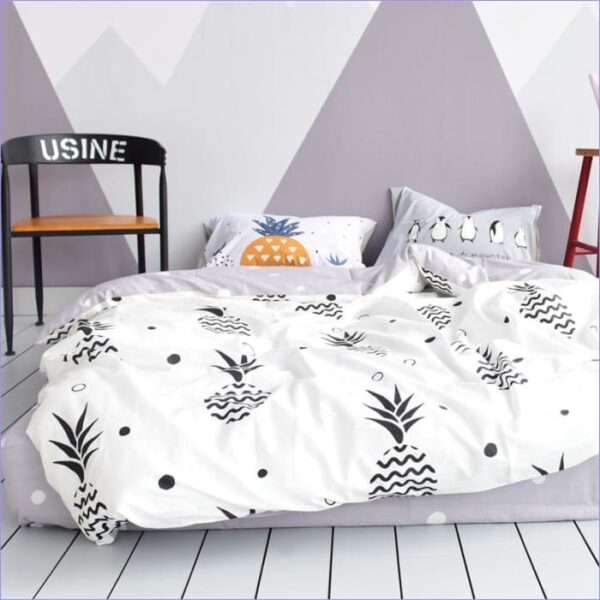 housse de couette scandinave ananas