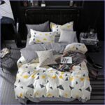 housse de couette scandinave à motifs triangles