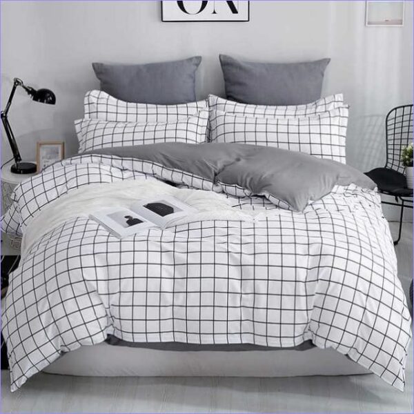 housse de couette scandinave blanche