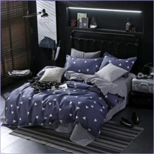housse de couette scandinave bleue nuit