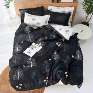 housse de couette Scandinavie forêt noire